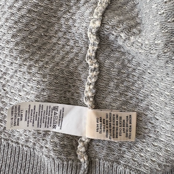 L.L. Bean Cream and Gray Women's Cardigan - Picture 6 of 10